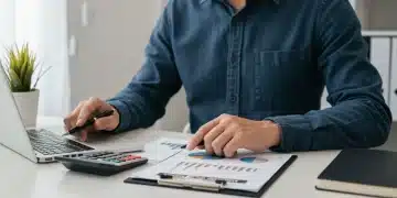 Mid-level earner reviewing 2025 IRS tax changes on a laptop