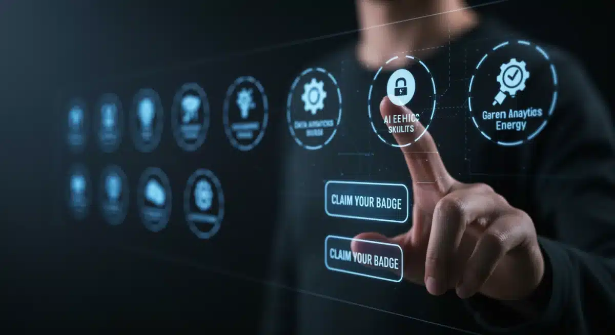 Digital micro-credential badges for various high-demand skills