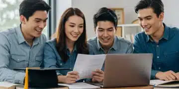 Family reviewing education tax documents for 2025