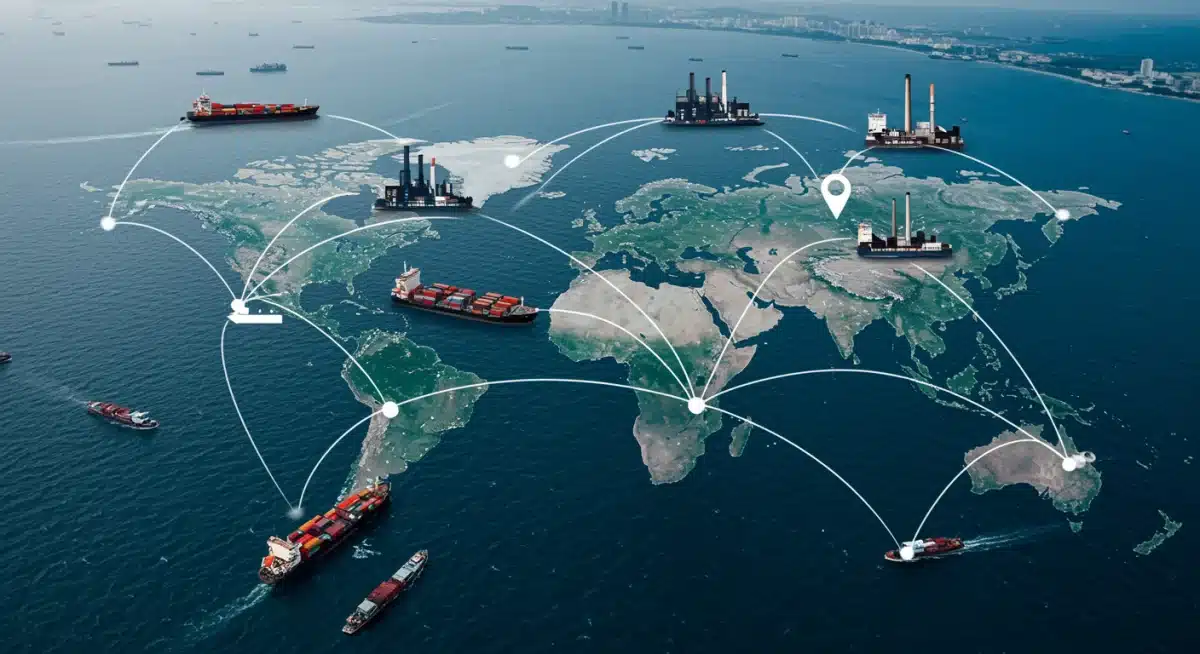 Complex global supply chain network with economic infrastructure