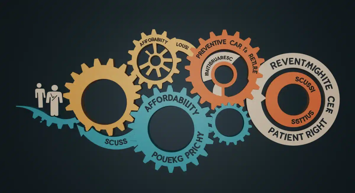 Interconnected gears symbolizing complex healthcare policy mechanisms