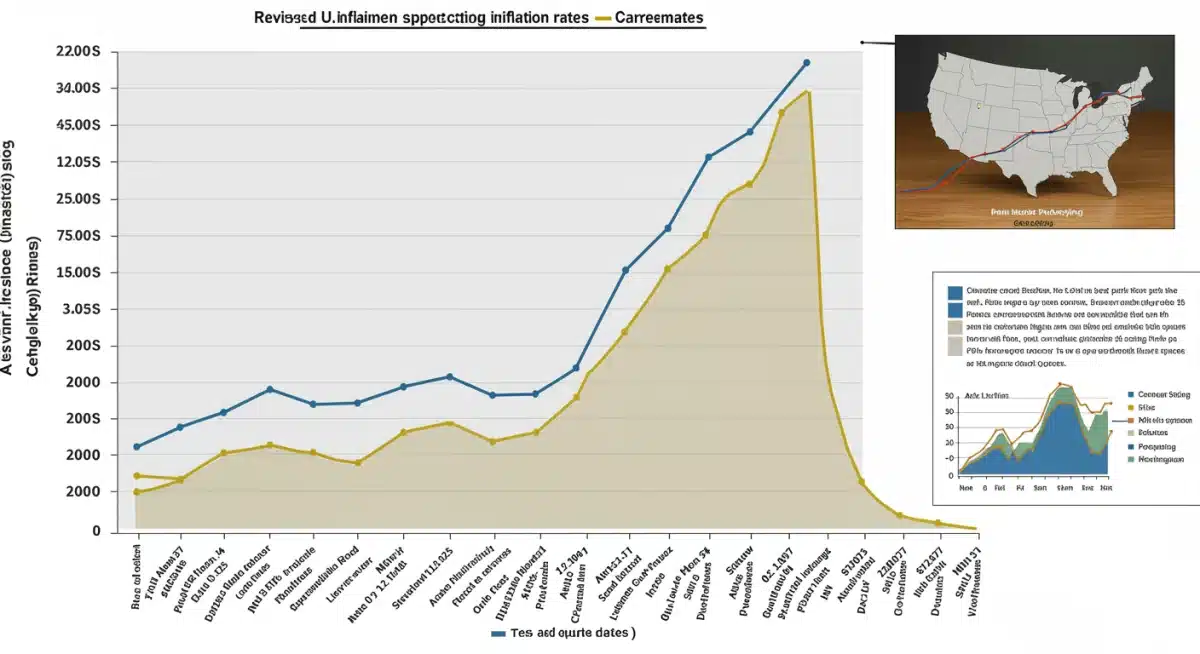 Chart detailing US inflation rate trajectory and 2025 projections