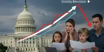 Graphic showing revised US inflation projections impacting consumers' finances