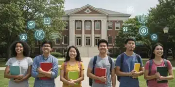 Students reviewing FAFSA information on a tablet, symbolizing updated financial aid applications.