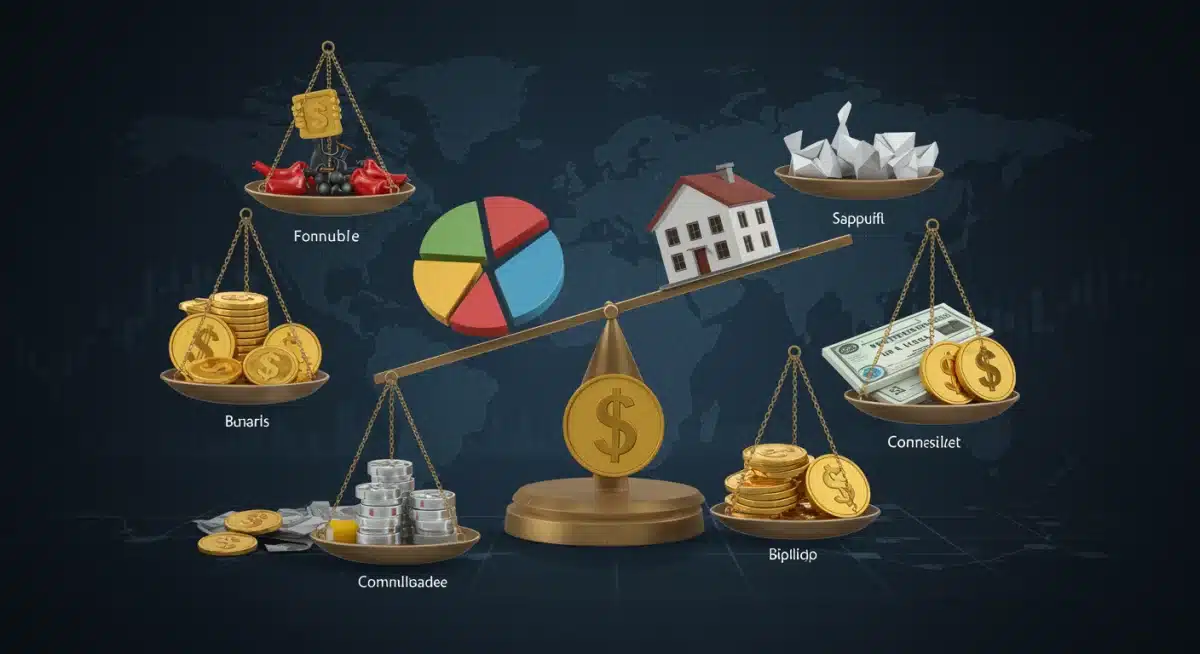 Diversified investment portfolio balancing assets amidst rate changes