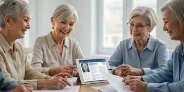Seniors review 2025 Medicare benefits and enrollment documents