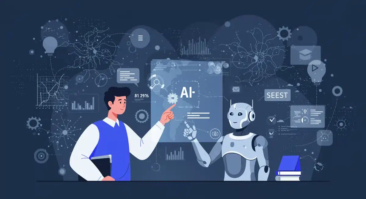 Student collaborating with AI chatbot for problem-solving