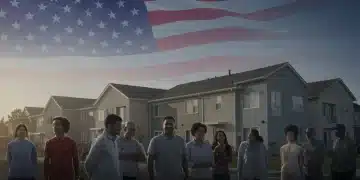 Modern affordable housing complex benefiting diverse US households