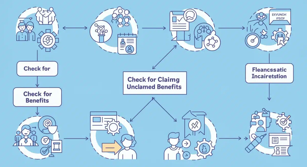 Flowchart depicting the process to claim unclaimed benefits