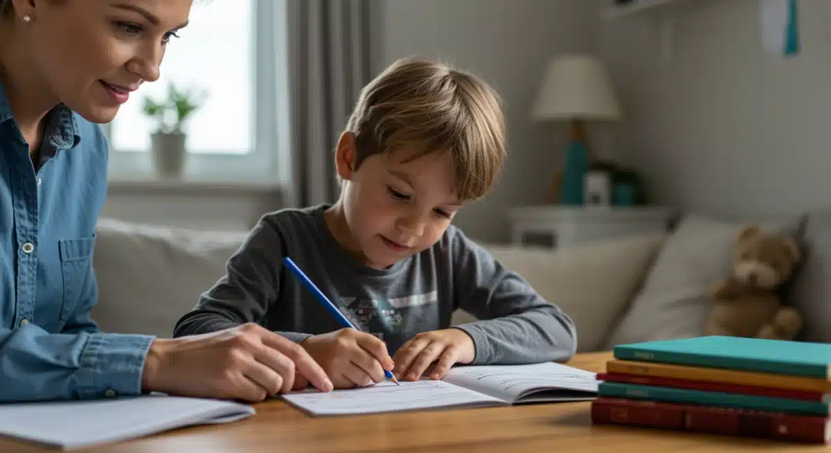 Parent helping child with homework, symbolizing benefit of CTC