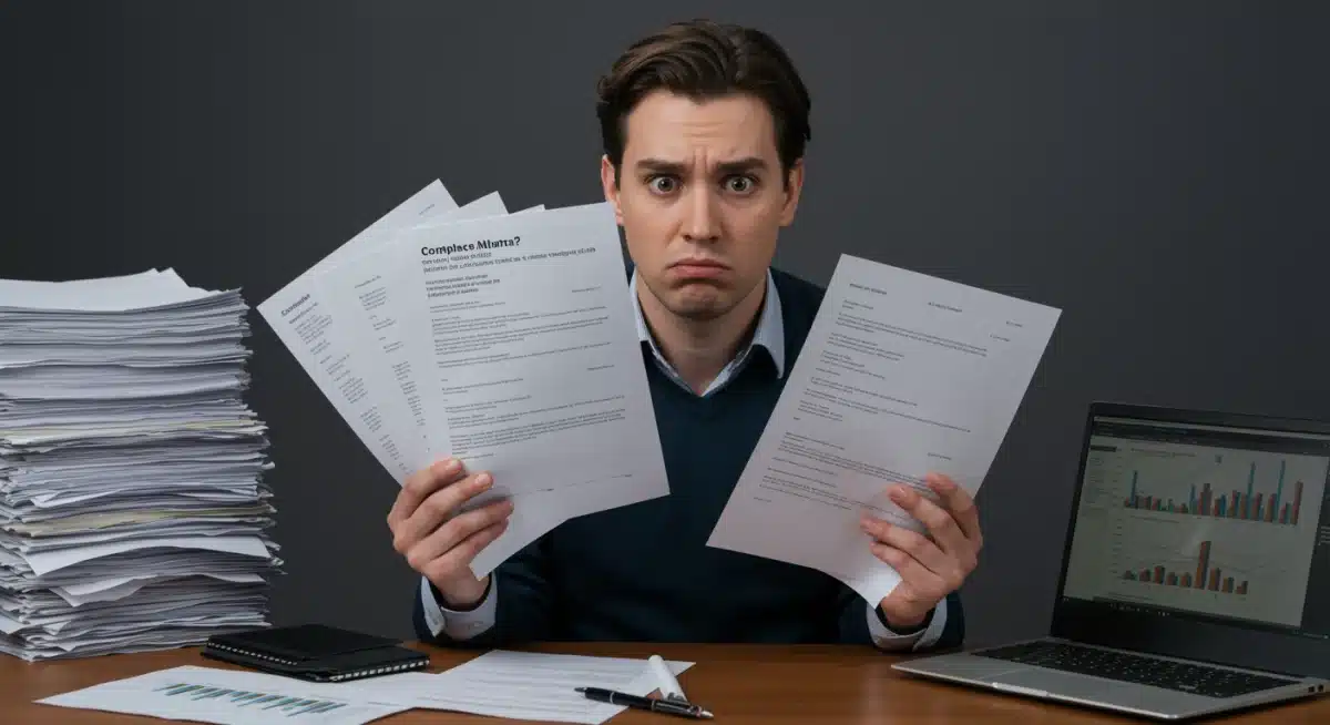 Confused person overwhelmed by complex healthcare plan documents.