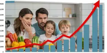 Chart showing 4.2% CPI increase in June 2026, impacting household budgets.