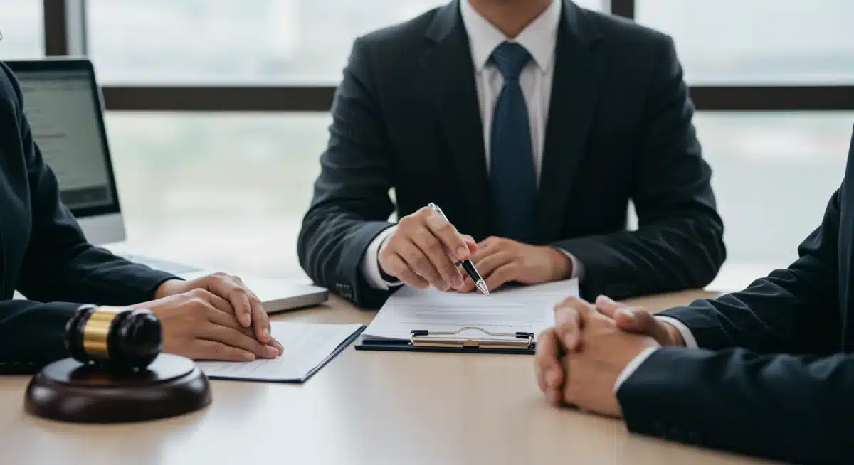 Disability applicant consulting with a lawyer