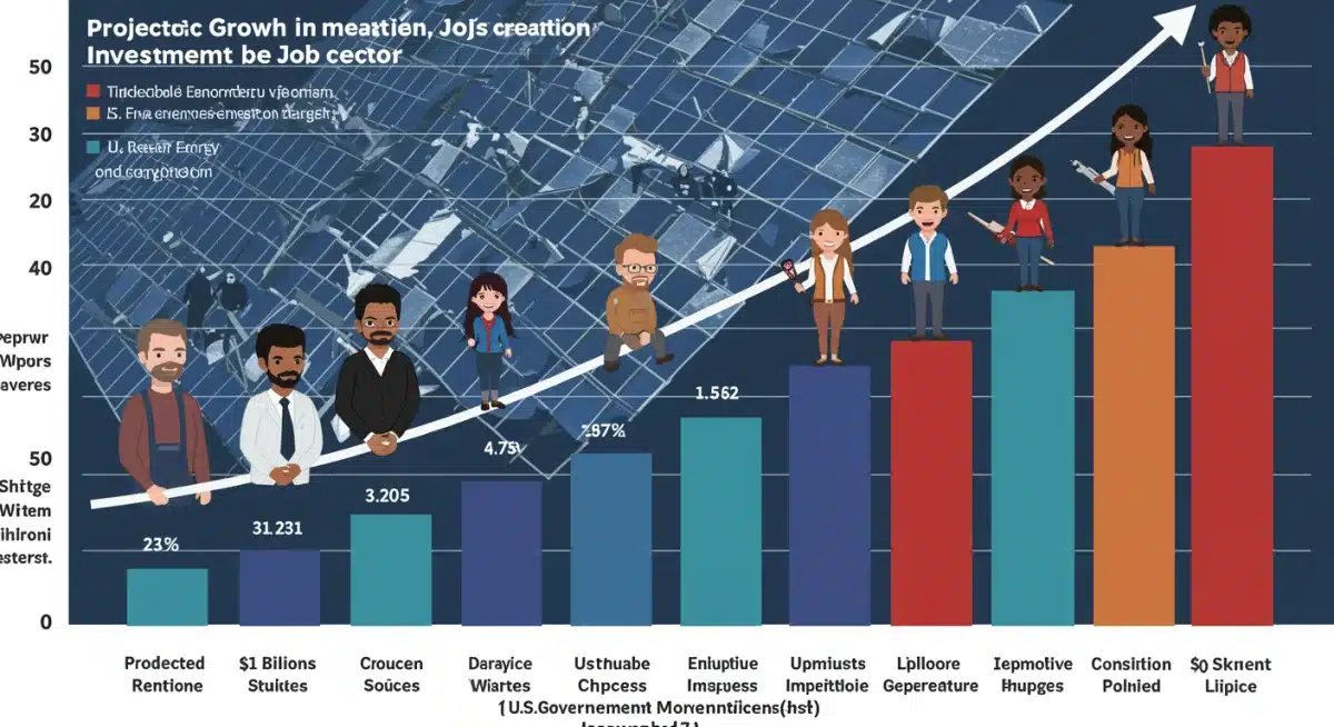 Infographic showing economic growth and job creation from renewable energy investment