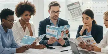 People reviewing healthcare plan options for 2026 during open enrollment period.