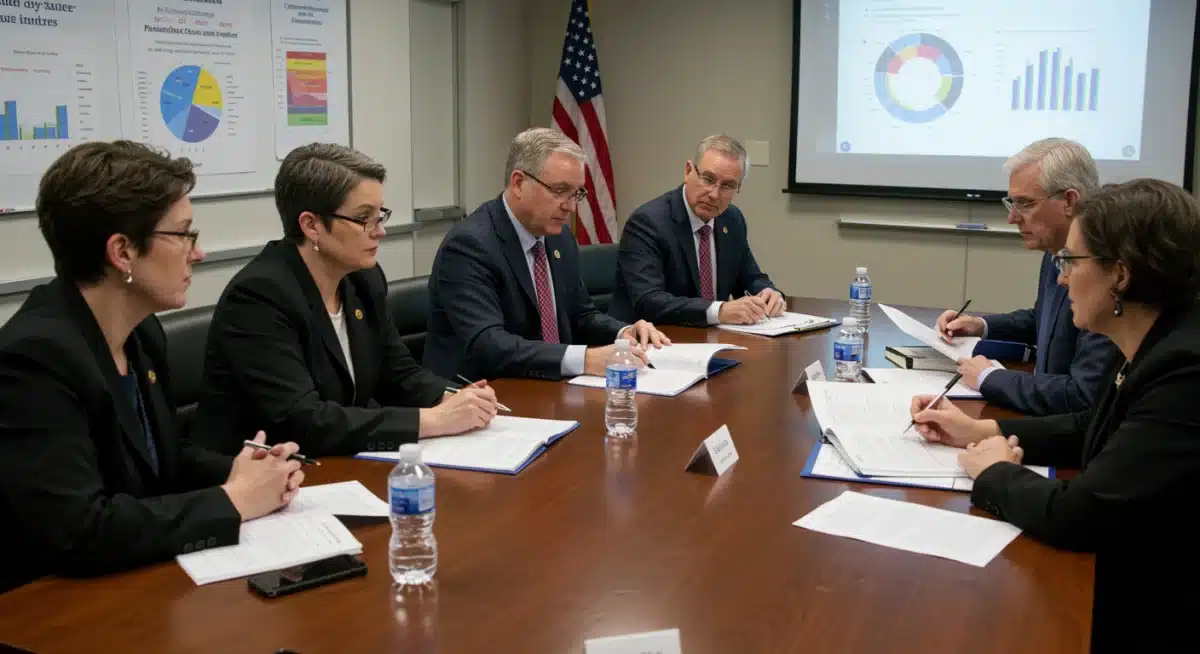 Educators discussing new curriculum standard implementation