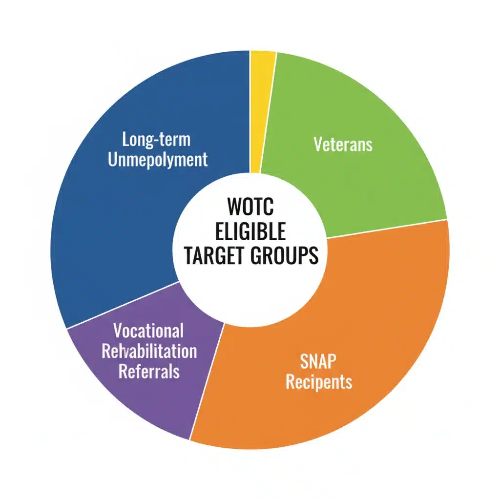 Infographic showing WOTC eligible target groups.