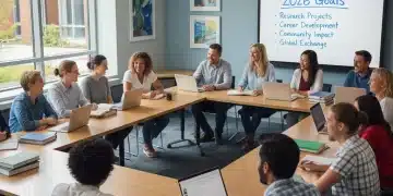 Adult students engaged in a college classroom, ready to return to college.