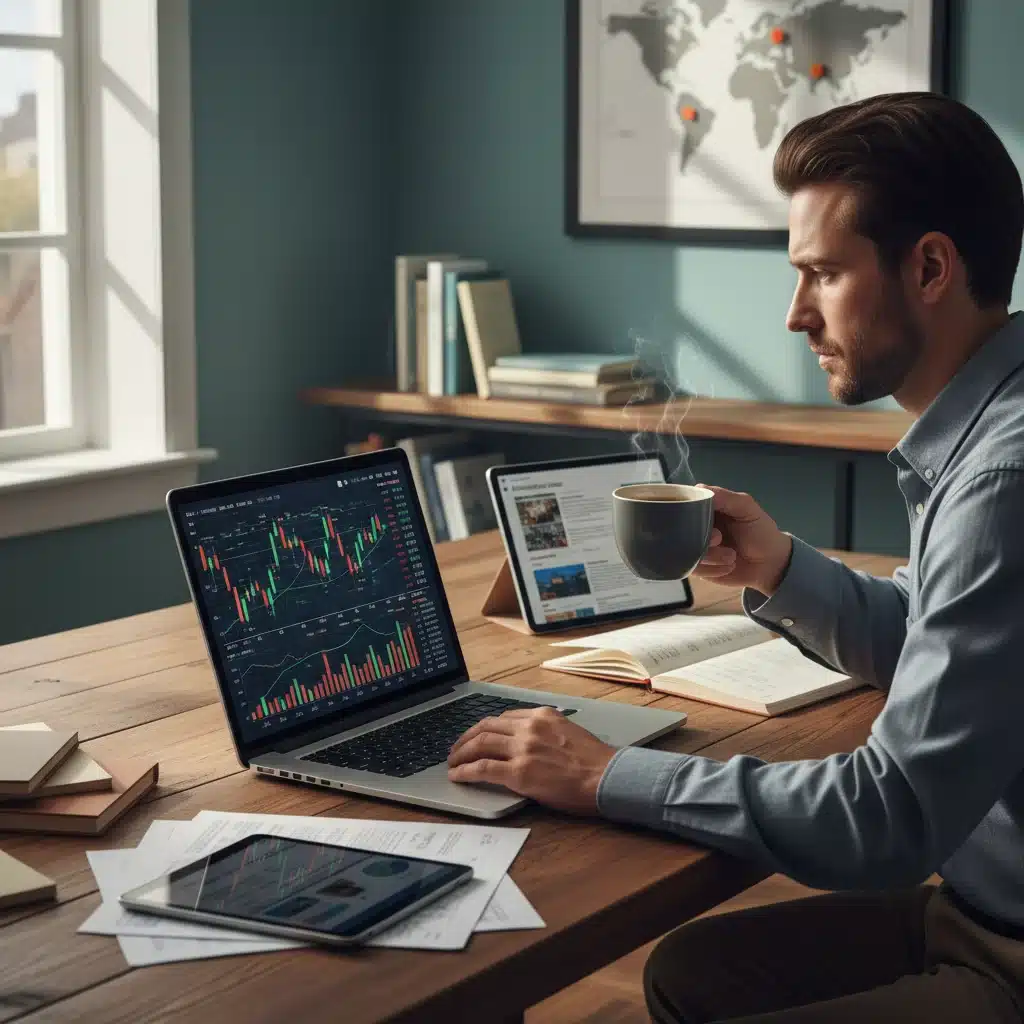 Person analyzing financial data on a laptop, planning for future interest rate changes.