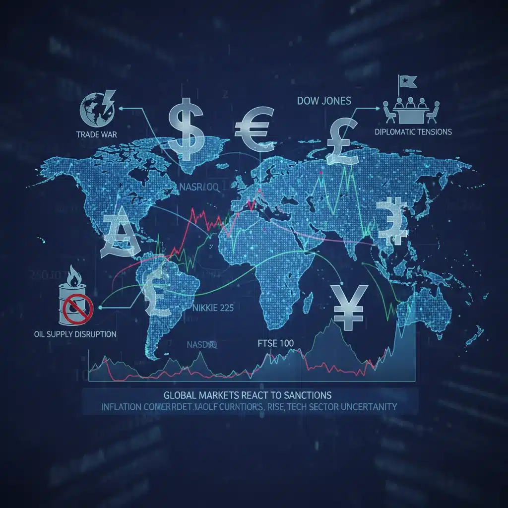 Infographic showing global economic indicators and their impact on investment portfolios.