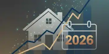 Graph showing rising interest rates with a house silhouette for mortgage rate forecast 2026